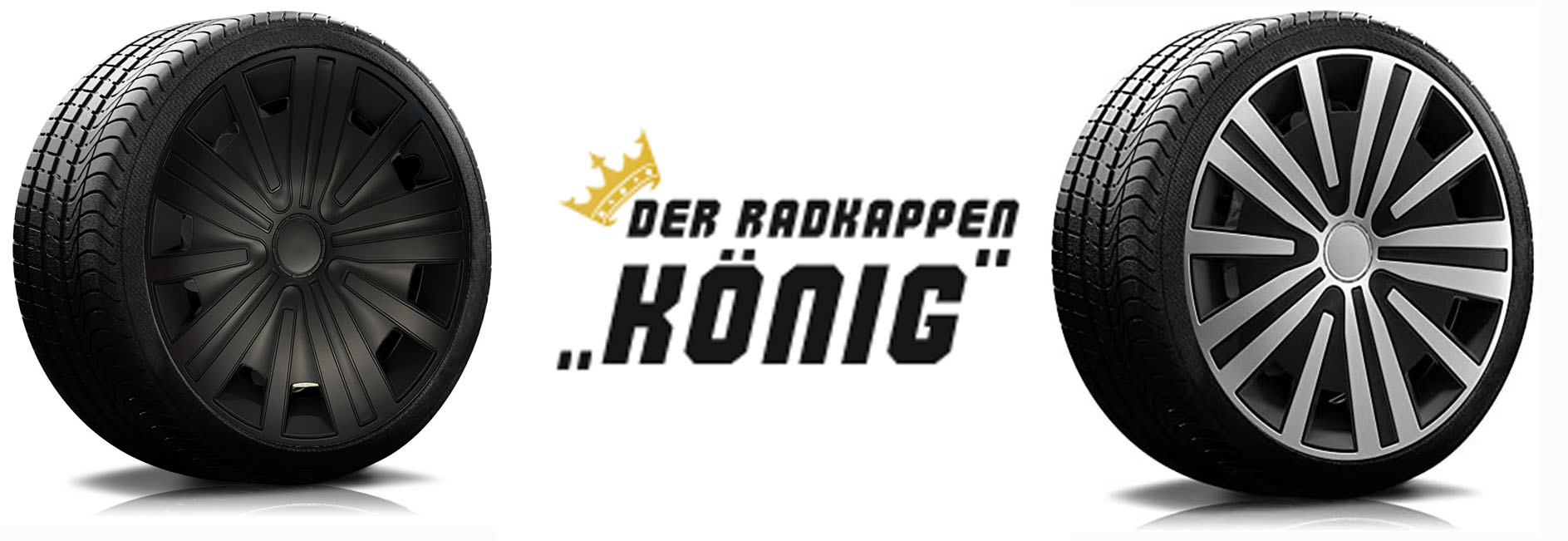 Übersicht Radkappen Modell RKK17 Die Modelle der RKK17 von Radkappen Koenig in schwarz und schwarz-silber.